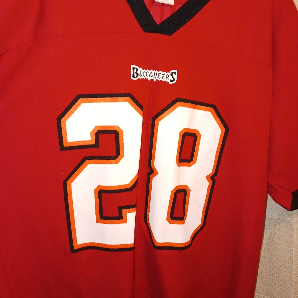 Buccaneers #28 Red Warrick Dunn Jersey